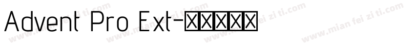 Advent Pro Ext字体转换